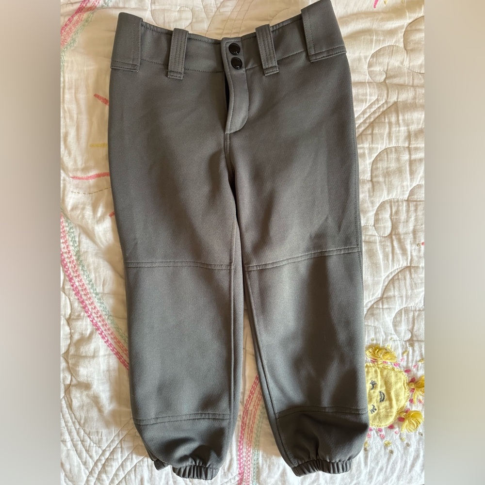 Mizuno Performance Girls Gray Softball Pants, YM